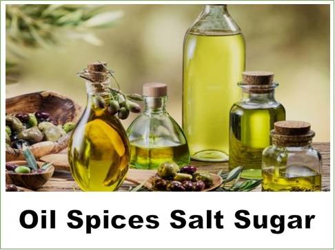 Oil Spices Salt Sugar